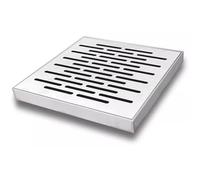 Couvercle d'inspection encastré en métal avec trou de traction - Panneau d'accès durable pour cour, allée, trottoir, bassin d'eaux usées, construction robuste et résistante aux intempéries