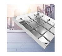 Couvercle d'inspection Invisible,couvercles et cadre de regard en acier inoxydable,couvercle de drain de chambre d'inspection extérieure,pour Grilles d'égout Caniveaux(8cm,50*50cm/19.7*19.7in)