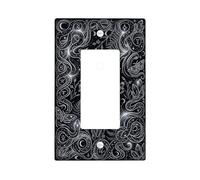 Couvercle d'interrupteur à bascule simple en forme de serpent, nature mystique papillon, fleur, sans plastique noir, taille standard, plaque décorative pour salon, chambre à coucher, maison, bureau
