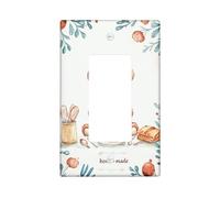 Couvercle d'interrupteur à bascule simple en forme d'ours - Rustique - En plastique marron - Taille standard - Décoration pour chambre à coucher, salle de bain, entrée