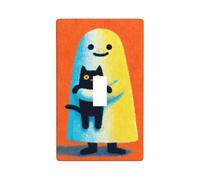 Couvercle d'interrupteur à bascule simple pour cuisine, ferme, chambre à coucher, salle de bain, fantôme mignon tenant un chat noir dans les bras