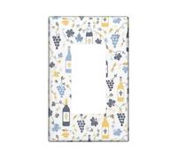 Couvercle d'interrupteur à bascule unique pour bouteilles de vin, vignes rustiques, vignes d'automne en plastique bleu taille standard, plaques murales décoratives pour nouvel appartement, maison