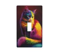 Couvercle d'interrupteur abstrait coloré à bascule unique pour cuisine, ferme, chambre à coucher, salle de bain