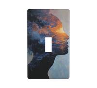 Couvercle d'interrupteur abstrait humain décoratif à bascule simple 1 gang plaque murale pour cuisine, ferme, chambre à coucher, salle de bain art décoration