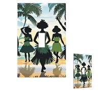 Couvercle d'interrupteur avec cinq silhouettes de danse hawaïenne - Plaque murale décorative pour prise électrique - Plaque frontale pour salle de bain et cuisine - 12,7 x 7,6 cm