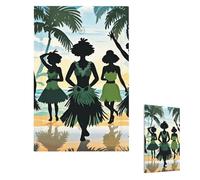 Couvercle d'interrupteur avec cinq silhouettes de danse hawaïenne - Plaque murale décorative pour prise électrique - Plaque frontale pour salle de bain et cuisine - 12,7 x 7,6 cm