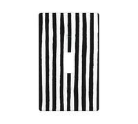 Couvercle d'interrupteur décoratif à bascule simple pour cuisine, ferme, chambre à coucher, salle de bain - Texture rayée noire et blanche