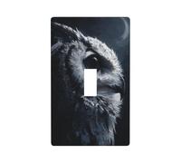 Couvercle d'interrupteur décoratif à bascule simple pour cuisine, ferme, chambre à coucher, salle de bain - Portrait d'une chouette
