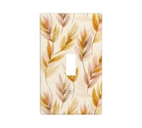 Couvercle d'interrupteur décoratif à bascule unique avec oreilles de blé colorées pour cuisine, ferme, chambre à coucher, salle de bain