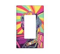 Couvercle d'interrupteur décoratif amusant en forme de dogue allemand à bascule simple - Plaque murale pop art chien - Plaque murale électrique pour chambre à coucher, salon