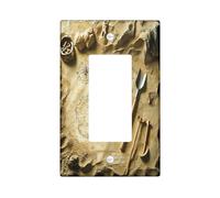 Couvercle d'interrupteur décoratif en forme de carte au trésor nautique de plage, 1 interrupteur à bascule unique, plaque murale de trésors côtiers, plaque murale électrique de plage pour chambre à