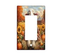 Couvercle d'interrupteur décoratif en forme de mouton d'automne - Plaque murale à bascule simple - Plaque murale électrique pour cuisine et salle de bain - Motif animal