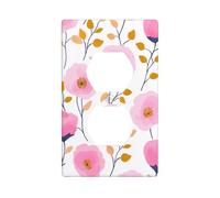 Couvercle d'interrupteur décoratif pour interrupteur de cuisine ou salle de bain Motif coquelicot aquarelle 7 x 11,4 cm