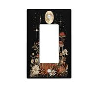 Couvercle d'interrupteur décoratif vintage en forme de lapin d'automne à bascule unique, plaque murale en forme de citrouille d'automne, plaque murale esthétique, scénique pour chambre à coucher