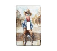 Couvercle d'interrupteur décoratif Western Cowboy Kid 1 gang à bascule unique, plaque murale amusante de la ville du sud-ouest, plaque frontale électrique sud-ouest étrange pour chambre à coucher
