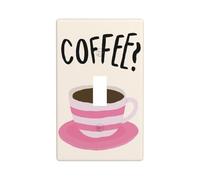 Couvercle d'interrupteur minimaliste à rayures roses et blanches - Plaque murale à bascule unique pour cuisine, ferme, chambre à coucher, salle de bain