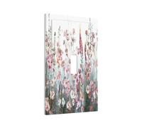 Couvercle d'interrupteur mural à bascule simple bohème - Motif floral pastel - Décoration d'intérieur pour salle de bain et salon