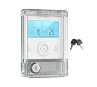 Couvercle d'interrupteur mural - Climatiseur verrouillable, protection thermostatique lourde 100 g, protection climatique sûre pour les , boîtier de contrôleur en acrylique transparent |