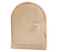 Couvercle d'interrupteur rustique en bois - Motif de porte de fée - Plaque décorative gravée à la main - Couvercle en bois naturel - Installation rapide sans perçage - Compatible avec panneau simple