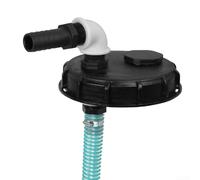 Couvercle DN150 IBC, couvercle de remplissage d'eau automatique avec joint d'aspiration d'eau, se connecte facilement au tuyau pour divers réservoirs IBC (25 mm)