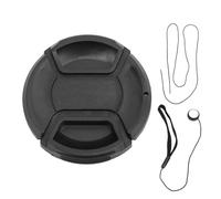 Couvercle D'objectif D'appareil Photo, Couvercle de Capuchon D'objectif Professionnel, Résistant à la Poussière, Anti-Rayures, Pincement Central, Protecteur D'objectif avec Corde