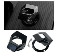 Couvercle du Bouton d’démarrage la Voiture pour VW T-ROC Crossover SUV/T-ROC R-Line, Auto Adhésif Décoration de Commutateur de Moteur de Voiture,A/Black