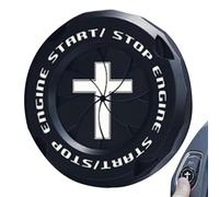 Couvercle du bouton Démarrer, Couverture du bouton | Housse de bouton d'allumage moto | Autocollants pour boutons d'alimentation pour moto avec motif croisé, anneau de bouton de démarrage pour voiture