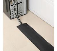 Couvercle du Cordon de Tapis Noir, Mur de Sol Hider Protecteur 3 6 10 18 36 48 55 82 Pieds de Long Corde Flexible Gestion des câbles Auto-adhésif Ruban de correcteur pour Organiser Les câbles,