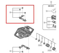 Couvercle du corps des pédales Shimano XT SPD et boulons de fixation Y46K98040 Y46K98030 Left Y46K98040