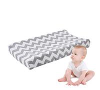 Couvercle du coussin de changement de couche - fait de 100% coton, couche douce et respirante Couvercle de table | Modèle d'impression imperméable et mignon, compatible avec pad standard de 3