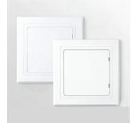 Couvercle du panneau d'accès Panneau d'accès blanc 4 x 4 pouces, trappe de service for plomberie, électricité, CVC/panneau de service à installation facile(80x80mm (3.15x3.15in))