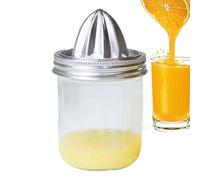 Couvercle du presse-agrumes | Ensemble couvercle de presse-agrumes manuel et pot en verre | Presses-citron/orange en acier inoxydable | Conception résistante à la rouille et durable, peut également êt