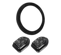 Couvercle du Volant 1 Morceau Et 2 Morceaux De Petits Crochets, Couvercle De Volant en Strass, Couvercle De Volant Élastique, Accessoires Automobiles.