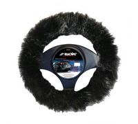 Couvercle Du Volant Voiture Universel Fluffy Fourrure Noir Fourrure Eco 37-39cm