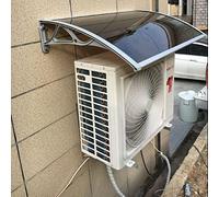 Couvercle D'unité Extérieure Climatiseur en Alliage D'aluminium Déflecteur d'air，Couverture Résistante Aux Intempéries De Protection De Pompe À Chaleur D'unité Condensation À C.a，Housse de Pluie AC