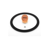 OGO LIVING - Couvercle en verre avec poignée en bois 16 cm - 7930265 - couvercle résistant aux chocs avec poignée en chêne brut et joint en silicone