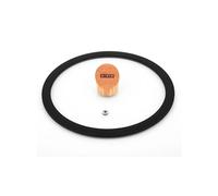 OGO LIVING - Couvercle en verre avec poignée en bois 20 cm - 7930267 - couvercle résistant aux chocs avec poignée en chêne brut et joint en silicone