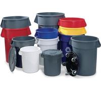 Couvercle pour collecteur Rubbermaid Brute gris 37,9L