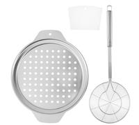 Couvercle en acier inoxydable avec grattoir - Passoire pratique en forme d'araignée - Cuillère à pâtes - Passoire à pâtes traditionnelle allemande - Pour la cuisine et la maison