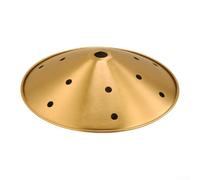 Couvercle en acier inoxydable avec maille ventilée pour plats chauds - Matériau poli - Convient pour servir de la viande (23 cm, doré)