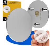 Couvercle en acier inoxydable et set de filtre à cheveux pour l'écoulement de la douche, Ø 115 mm, compatible avec la garniture d'écoulement Viega Tempoplex à partir de l'année de construction 2006