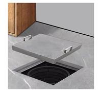 Couvercle en acier inoxydable scellé pour fosse septique enterrée avec base et cadre, idéal pour cave, jardin, cour - et résistant aux intempéries.