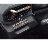 Couvercle en acier pour 2024 + Dacia.Duster III 3/ BIGSTER | Décoration interrupteurs (2 boutons éclairés) - Style COPPER-BROWN | 1 pièce Essential Expression Journey Extreme DUSTER Accessoires