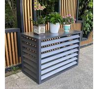 Couvercle en aluminium pour climatiseur et pompe à chaleur, écran de clôture décoratif pour condensateur extérieur, boîtier autonome pour couvrir les ordures ou les unités de climatisation, convient