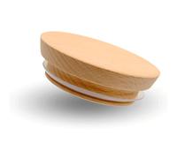 Couvercle en Bois avec Joint - Hêtre, Couvercle de pot en bois, Couvercle de tasse en bois (75/58mm)