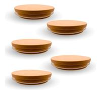 Couvercle en Bois avec Joint - Hêtre, Couvercle de Pot en Bois, Couvercle de Tasse en Bois, Couvercle Rond en Bois (100/88mm x 5)