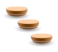 Couvercle en Bois avec Joint - Hêtre, Couvercle de Pot en Bois, Couvercle de Tasse en Bois, Couvercle Rond en Bois (103/91mm x 3)