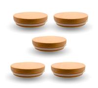 Couvercle en Bois avec Joint - Hêtre, Couvercle de Pot en Bois, Couvercle de Tasse en Bois, Couvercle Rond en Bois (103/91mm x 5)