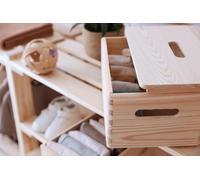 Couvercle en bois massif pour caisses en bois 30x20 cm