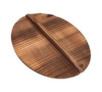 Couvercle en Bois pour Wok avec Poignée, Couvercle de Poêle Résistant à La Chaleur, Couvercle de Casserole Anti-Chaleur, Couvercle de Cuisson, Couvercle de Pot Ronde pour Casseroles et Woks, 34cmx34cm